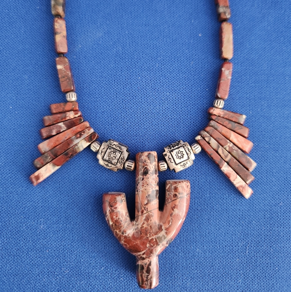 Red Jasper Statement Necklace